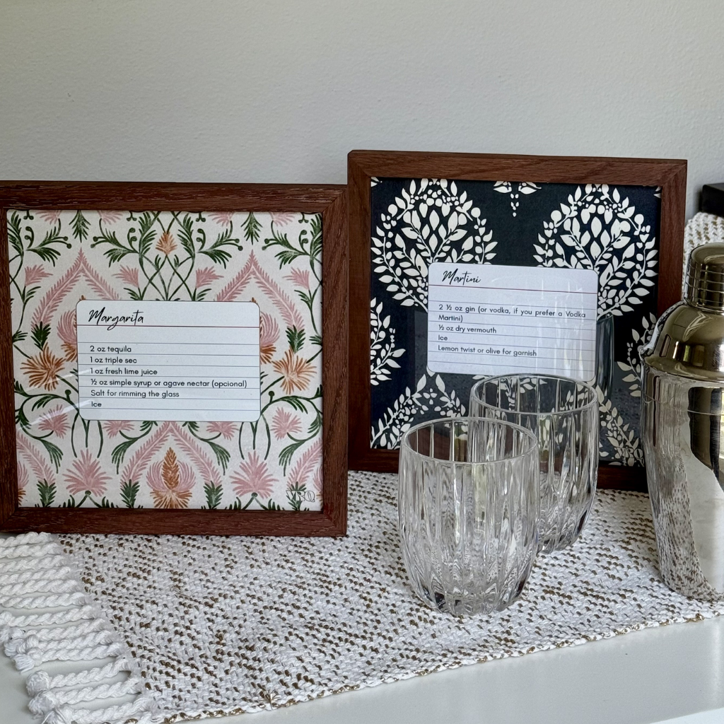 Framed Personalized Recipe Prints