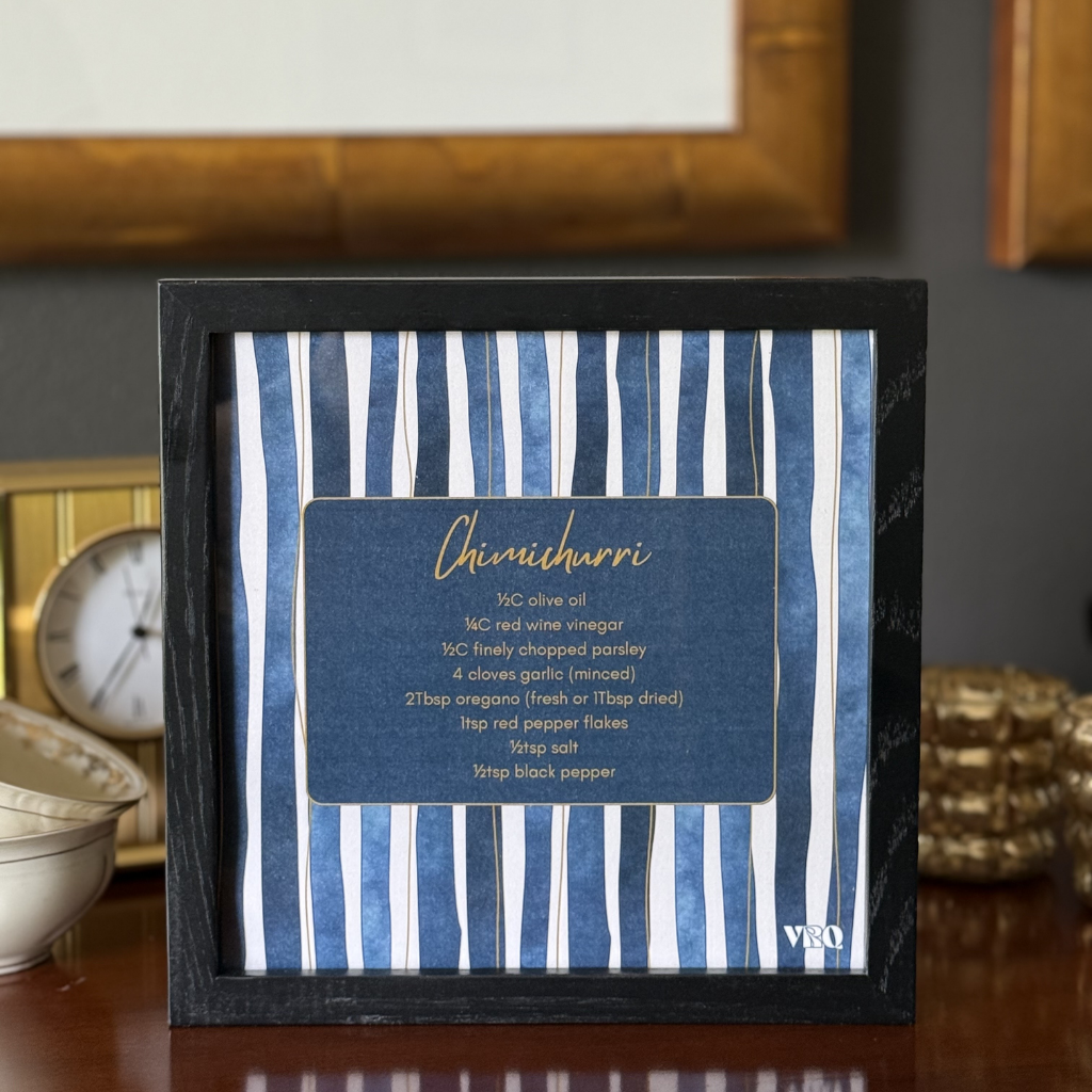 Framed Personalized Recipe Prints